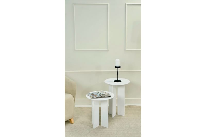 Soffbordssats Glenure Vit - Vit - Möbler - Bord & matgrupp - Soffbord