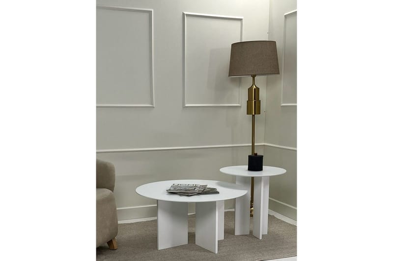 Soffbordssats Glenure Vit - Vit - Möbler - Bord & matgrupp - Soffbord