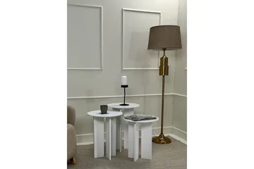 Soffbordssats Glenure Vit - Vit - Möbler - Bord & matgrupp - Soffbord