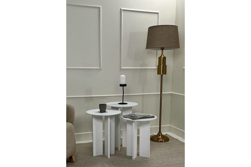 Soffbordssats Glenure Vit - Vit - Möbler - Bord & matgrupp - Soffbord