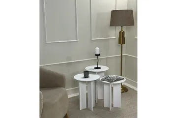 Soffbordssats Glenure Vit - Vit - Möbler - Bord & matgrupp - Soffbord