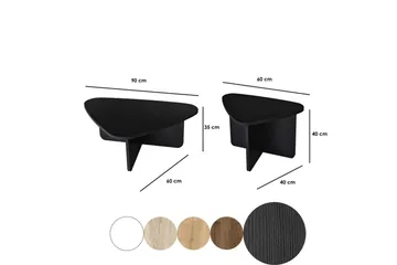 Soffbordssats Jewa Set Svart - Svart - Möbler - Bord & matgrupp - Soffbord