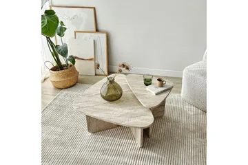 Soffbordssats Jewa Set Travertin - Travertin - Möbler - Bord & matgrupp - Soffbord