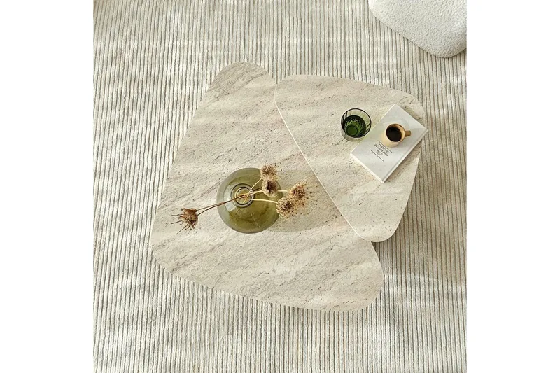 Soffbordssats Jewa Set Travertin - Travertin - Möbler - Bord & matgrupp - Soffbord