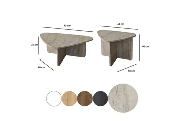 Soffbordssats Jewa Set Travertin - Travertin - Möbler - Bord & matgrupp - Soffbord