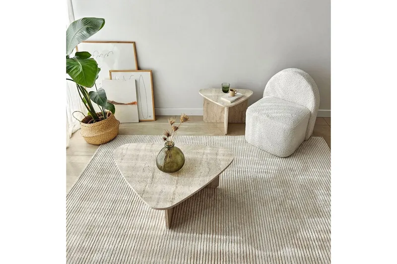 Soffbordssats Jewa Set Travertin - Travertin - Möbler - Bord & matgrupp - Soffbord
