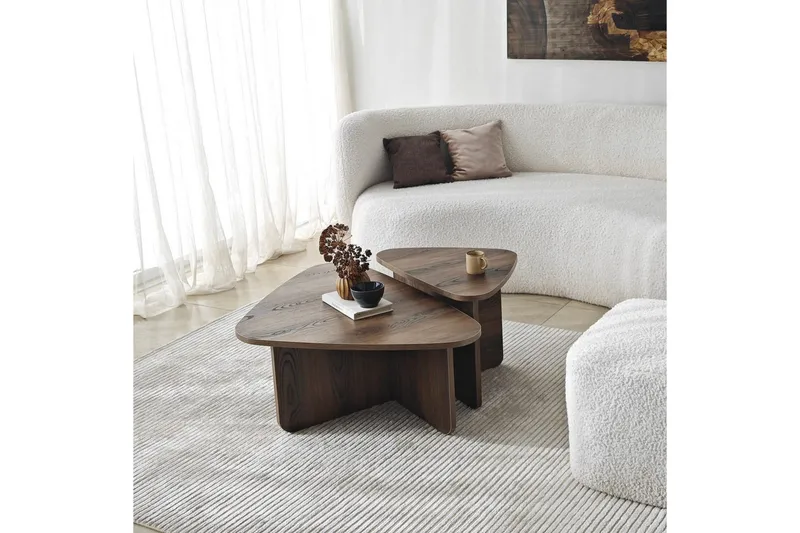 Soffbordssats Jewa Set Valnöt - Valnöt - Möbler - Bord & matgrupp - Soffbord