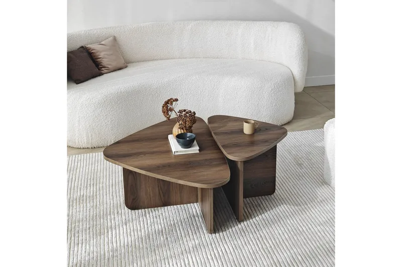 Soffbordssats Jewa Set Valnöt - Valnöt - Möbler - Bord & matgrupp - Soffbord