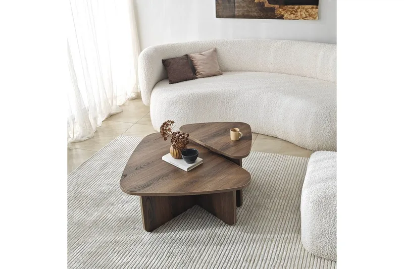 Soffbordssats Jewa Set Valnöt - Valnöt - Möbler - Bord & matgrupp - Soffbord