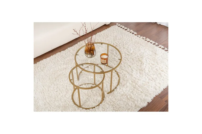 Soffbordssats Naruram Rany - Guld - Möbler - Bord & matgrupp - Soffbord