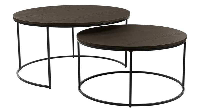Soffbordsset Dover Ø85 cm Omonterad - Brun - Möbler - Bord & matgrupp - Soffbord