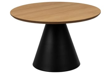Soli Ø65 cm Runt Soffbord i Trä med Konformad Fot - Beige - Möbler - Bord & matgrupp - Soffbord
