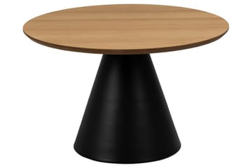 Soli Ø65 cm Runt Soffbord i Trä med Konformad Fot - Beige - Möbler - Bord & matgrupp - Soffbord