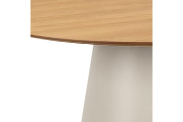 Soli Runt Matbord 120 cm med Ek- och Metallutseende - Brun - Möbler - Bord & matgrupp - Matbord & köksbord