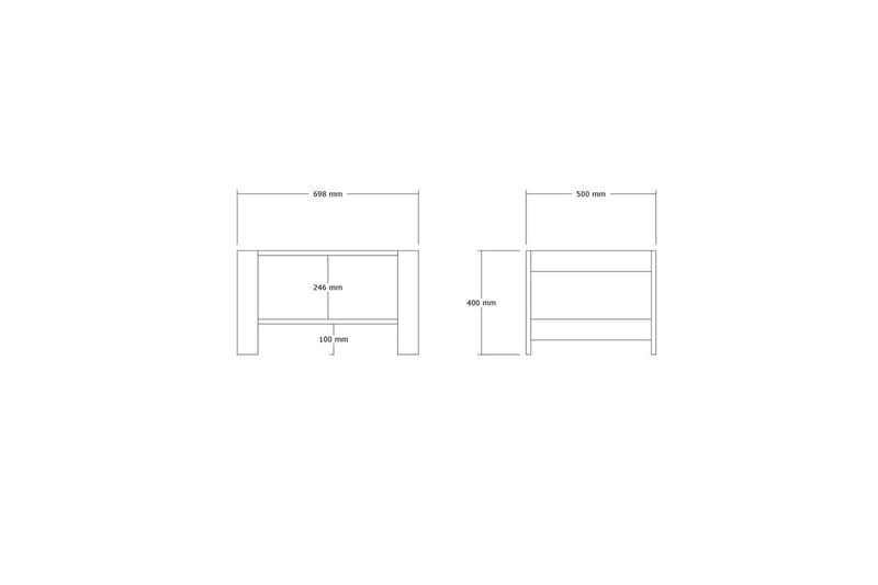 Sorin Soffbord 69,8 cm - Vit - Möbler - Bord & matgrupp - Soffbord