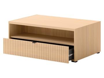 Sovren 100 cm Rektangulärt Soffbord med Lådor i Trä - Beige - Möbler - Bord & matgrupp - Soffbord