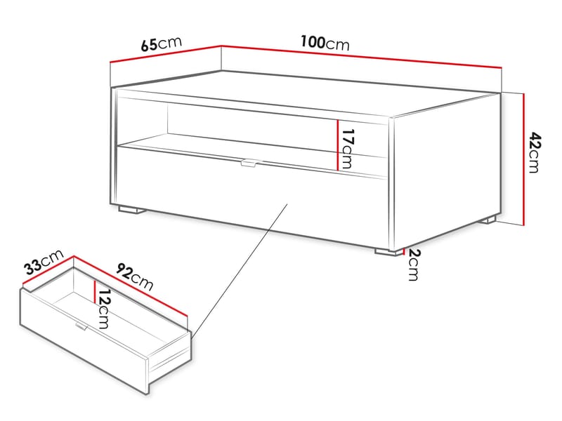 Sovren Soffbord 100 cm - Brun - Möbler - Bord & matgrupp - Soffbord