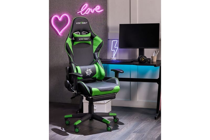 Gamingstol Victory Svart/Grön - Svart/Grön - Möbler - Bord & matgrupp - Spelbord