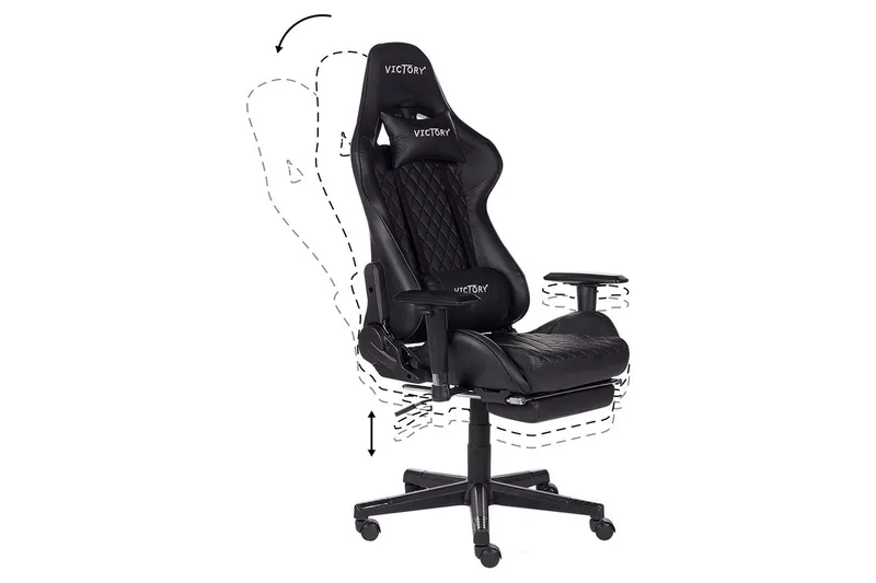 Gamingstol Victory Svart/Vit - Svart/Vit - Möbler - Bord & matgrupp - Spelbord