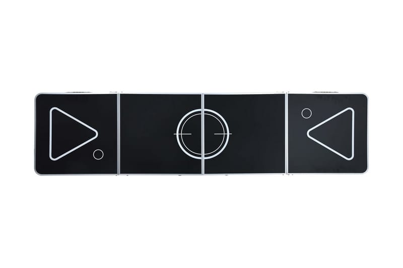 Hopfällbart beer pong bord med koppar och bollar 240 cm - Flerfärgad - Beer pong bord - Spelbord