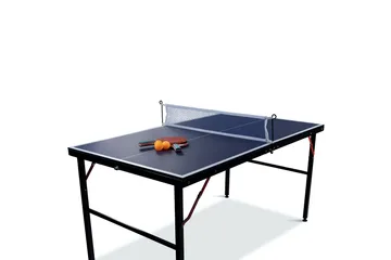 Hopfällbart Mini Pingisbord Inkl nät, 2 racketar & bollar 137x76 cm - Blå - Möbler - Bord & matgrupp - Spelbord