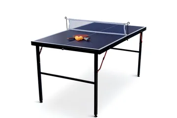 Hopfällbart Mini Pingisbord Inkl nät, 2 racketar & bollar 137x76 cm - Blå - Möbler - Bord & matgrupp - Spelbord
