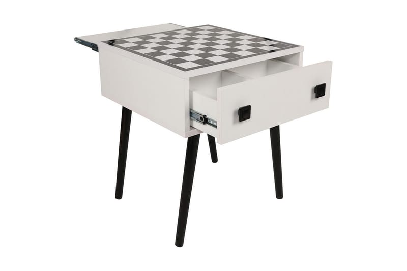 Schackbord Erner 50 cm - Vit/Svart - Möbler - Bord & matgrupp - Spelbord - Shackbord