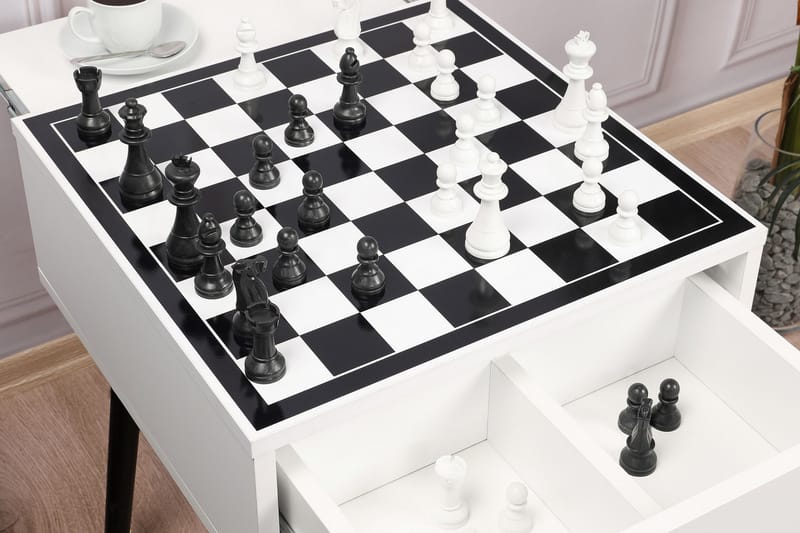 Schackbord Erner 50 cm - Vit/Svart - Shackbord - Spelbord