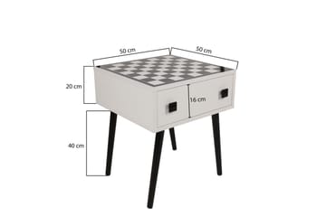 Schackbord Erner 50 cm - Vit/Svart - Möbler - Bord & matgrupp - Spelbord - Shackbord