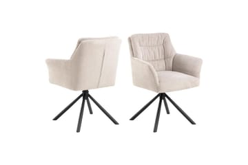 Stabby Matgrupp Rund 110 cm + 4 st Matstolar - Svart/Vit/Beige - Möbler - Bord & matgrupp - Matgrupp