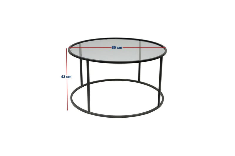 Startis Soffbord 80 cm - Svart - Möbler - Bord & matgrupp - Soffbord