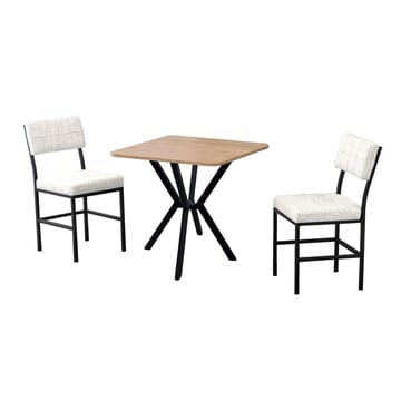 Stedum Matgrupp Bord 70 cm + 2 Stolar - Kräm Valnöt - Möbler - Bord & matgrupp - Matgrupp