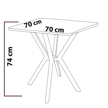 Stedum Matgrupp Bord 70 cm + 2 Stolar - Brun Och Valnöt - Möbler - Bord & matgrupp - Matgrupp