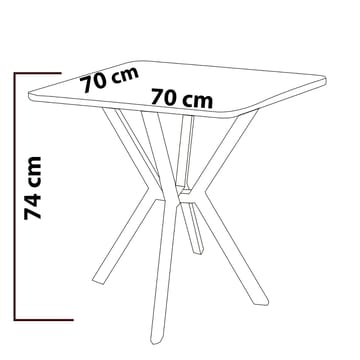 Stedum Matgrupp Bord 70 cm + 2 Stolar - Marinblå Och Vit - Möbler - Bord & matgrupp - Matgrupp