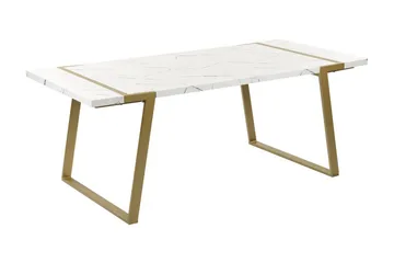 Stensby Matbord 90x200 cm - Vit/Guld - Möbler - Bord & matgrupp - Matbord & köksbord