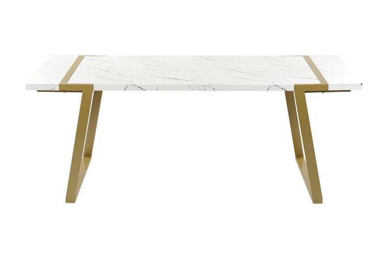 Stensby Matbord 90x200 cm - Vit/Guld - Möbler - Bord & matgrupp - Matbord & köksbord