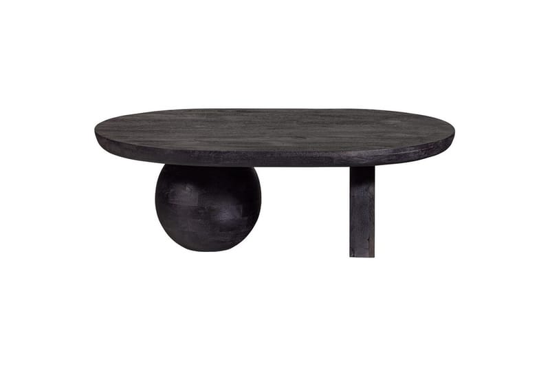 Steppe Skulptural Ovalt Soffbord i Trä med Kulben - Mörkbrun - Möbler - Bord & matgrupp - Soffbord