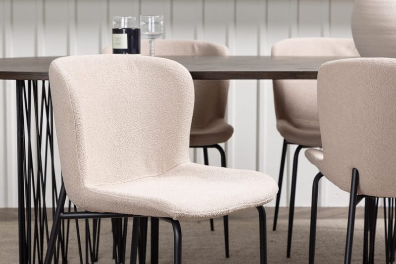 Stone Matbord 220x100x74 cm Oval med 4 Modesto Matstol - Möbler - Bord & matgrupp - Matgrupp