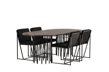 Stone Matbord 220x100x74 cm Oval med 4 Richmond Matstol - Möbler - Bord & matgrupp - Matgrupp