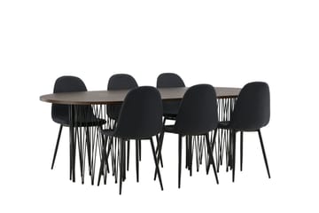 Stone Matbord 220x100x74 cm Oval med 6 Polar Matstol - Möbler - Bord & matgrupp - Matgrupp