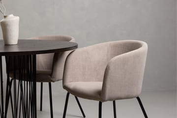 Stone Matgrupp 120 cm Rund med 4 Berit stolar - Beige - M�öbler - Bord & matgrupp - Matgrupp