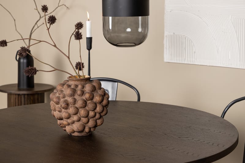 Stone Matgrupp 120 cm Rund med 4 Tempe stolar - Mocca - Möbler - Bord & matgrupp - Matgrupp