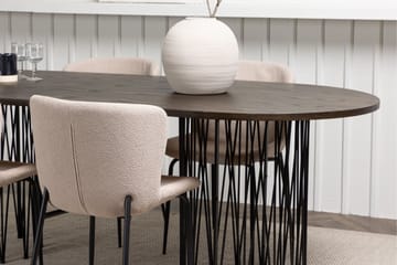 Stone Matgrupp 220 cm Oval med 4 Modesto stolar - Beige - Möbler - Bord & matgrupp - Matgrupp
