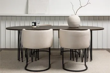 Stone Matgrupp 220 cm Oval med 4 Simrishamn stolar - Beige - Möbler - Bord & matgrupp - Matgrupp