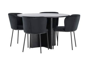 Strada Matbord 120 cm Rektangulär med 4 Edina Matstol - Möbler - Bord & matgrupp - Matgrupp