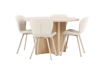 Strada Matbord 120 cm Rektangulär med 4 Lilja Matstol - Möbler - Bord & matgrupp - Matgrupp