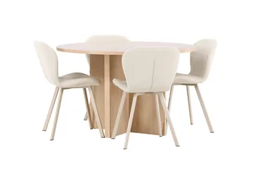 Strada Matbord 120 cm Rektangulär med 4 Lilja Matstol - Möbler - Bord & matgrupp - Matgrupp