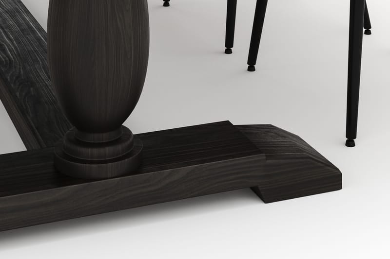 Suzon Matgrupp 200x100cm med 4 Alsarp Matstolar - Brun - Möbler - Bord & matgrupp - Matgrupp