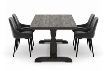 Suzon Matgrupp 200x100cm med 4 Alsarp Matstolar - Brun - Möbler - Bord & matgrupp - Matgrupp