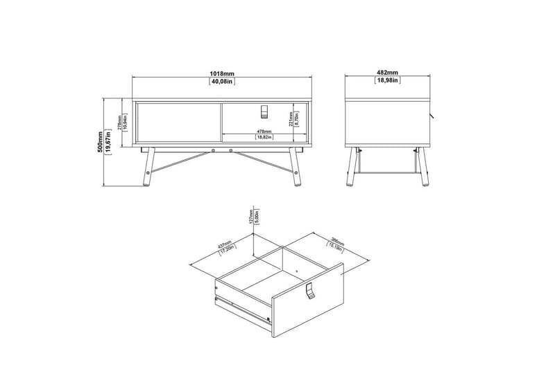 Tadami Soffbord 102 cm - Natur - Möbler - Bord & matgrupp - Soffbord